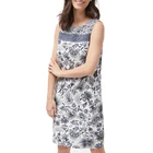 Ladies sleeveless linen sun beach floral vacation dresses for women