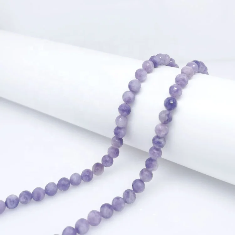 Natural Wholesale Necklace Purple Lepidolite Gemstone 8mm Stone Faceted Loose Bead Hard Cut DIY jewerly Bracelet, 100% natural color 
Natural Wholesale Necklace Purple Lepidolite Gemstone 8mm Stone Faceted Loose Bead Hard Cut DIY jewerly Bracelet, 100% natural color