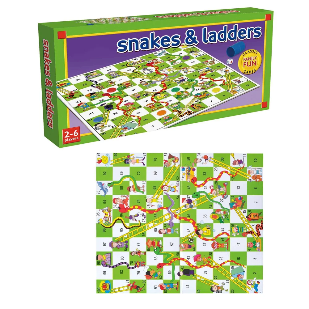 Dowellin Snakes and Ladders Game Set Portable Family Fun Ludo Board Game for All Ages
Dowellin Snakes and Ladders Game Set Portable Family Fun Ludo Board Game for All Ages