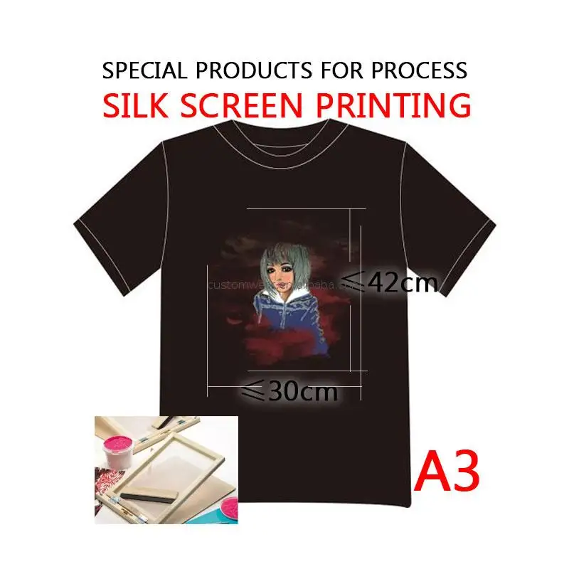 Special products for process of Silk screen printing No more than 30*42cm (A3) in length and width, More than 1 colors, each 1 color + 0.8 usd
Special products for process of Silk screen printing No more than 30*42cm (A3) in length and width, More than 1 colors, each 1 color + 0.8 usd