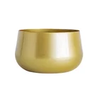 Spinning rustic gold iron vase flower pot cheap with hole