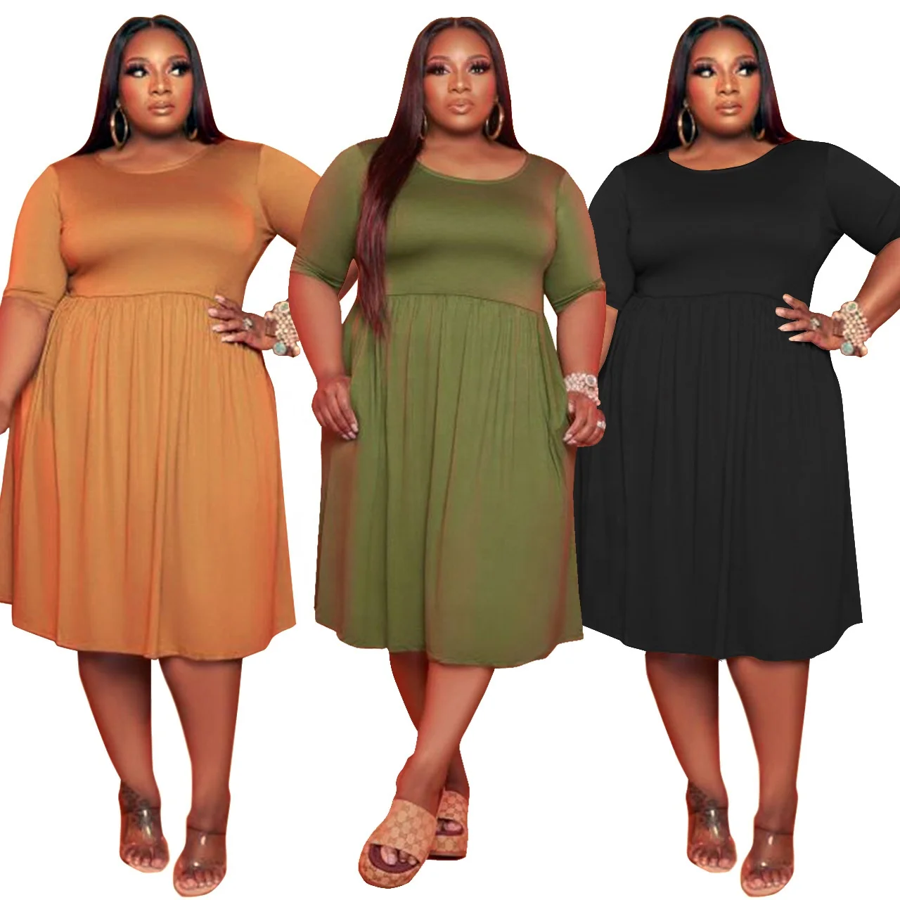 MT106-6051 2021 new fashion women's summer casual short-sleeved dress high waist dress with pockets plus size women's clothing
MT106-6051 2021 new fashion women's summer casual short-sleeved dress high waist dress with pockets plus size women's clothing