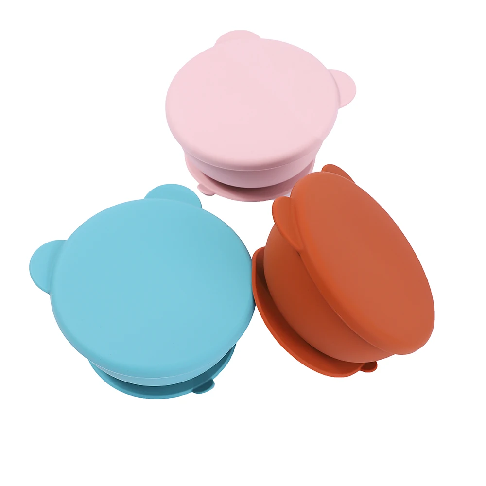 Cartoon Design Dust Proof Lid Silicon Baby Dinner Suction Bowl Silicone Kids Feeding Suction Bowl with Spoon, Blue, pink, light green, customized
Cartoon Design Dust Proof Lid Silicon Baby Dinner Suction Bowl Silicone Kids Feeding Suction Bowl with Spoon, Blue, pink, light green, customized
