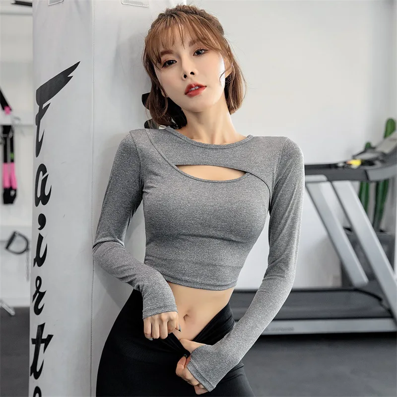 Women Shirts Solid Push Up Long Sleeve Fitness Breathable Elastics Quick Dry Workout Slim Fit Shirt, Light blue, light purple, army green, black gray, navy blue
Women Shirts Solid Push Up Long Sleeve Fitness Breathable Elastics Quick Dry Workout Slim Fit Shirt, Light blue, light purple, army green, black gray, navy blue