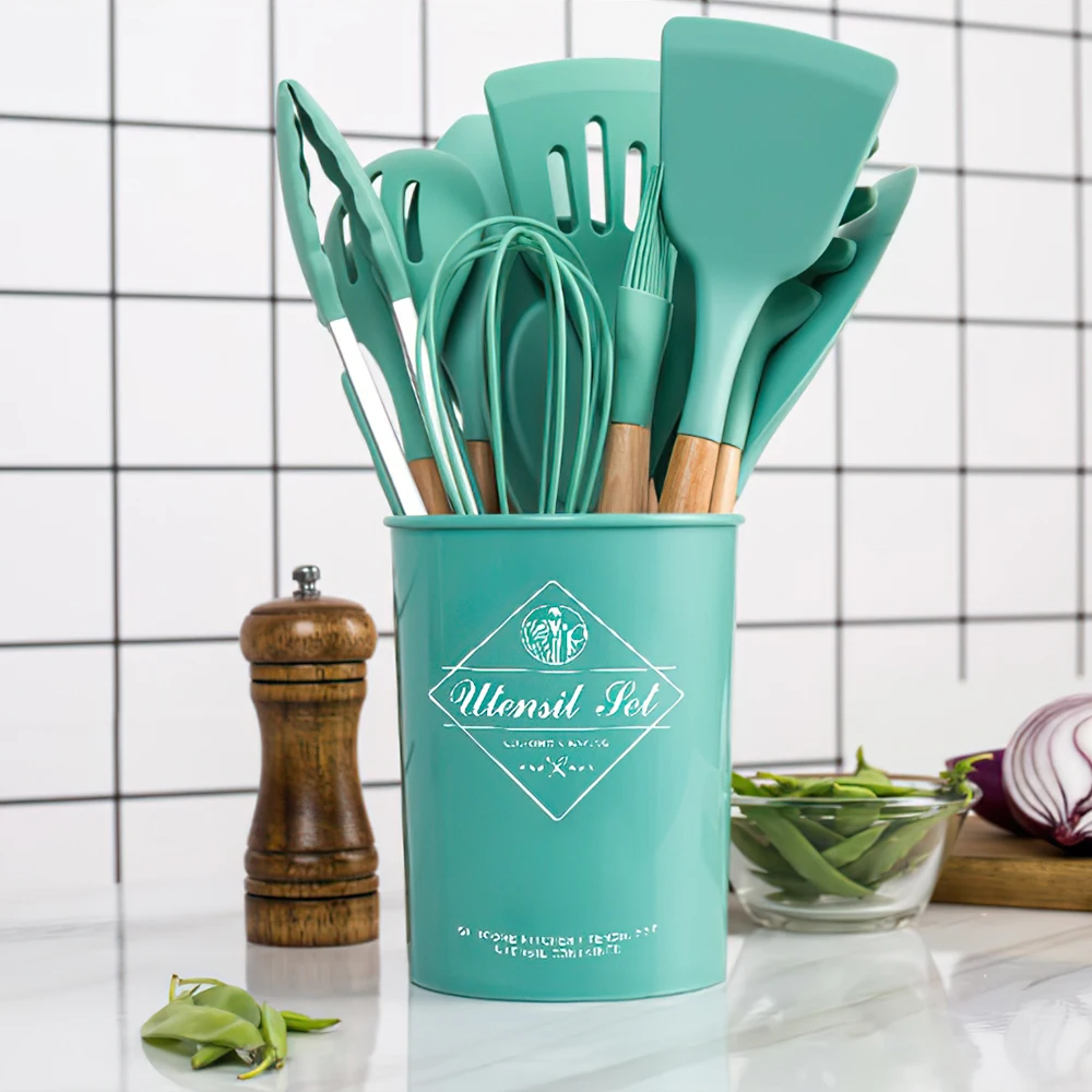 12pcs cooking tools kitchenware wooden handles silicone kitchen accessories cooking utensils
12pcs cooking tools kitchenware wooden handles silicone kitchen accessories cooking utensils