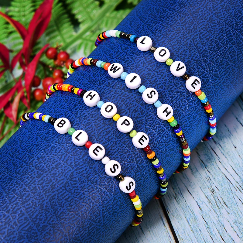4Pcs Bless Hope Wish Bracelet for Women Fashion Summer Bohemian Trendy Bohemian Chic Pulseras Mujer Femme, Picture
4Pcs Bless Hope Wish Bracelet for Women Fashion Summer Bohemian Trendy Bohemian Chic Pulseras Mujer Femme, Picture