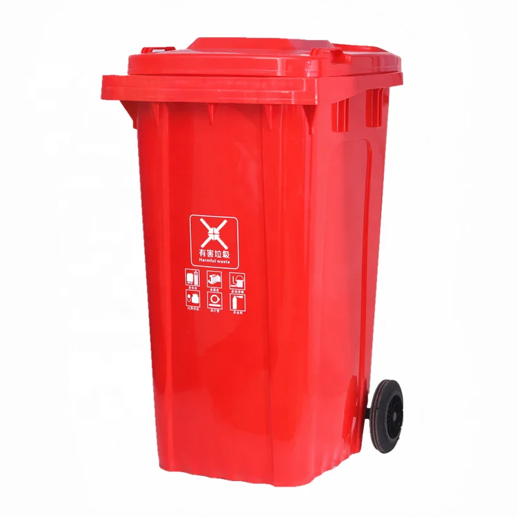 Best Selling Stackable Outdoor Public 240L HDPE Waste Bin with Wheels supplier