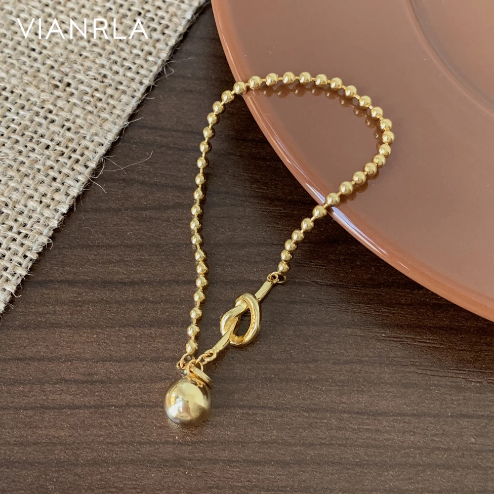 VIANRLA 18K Gold Plated Bracelet Ball Pendant Bead Bracelets 925 Sterling Silver Jewelry For Girl Drop shipping Free Laser Logo
VIANRLA 18K Gold Plated Bracelet Ball Pendant Bead Bracelets 925 Sterling Silver Jewelry For Girl Drop shipping Free Laser Logo