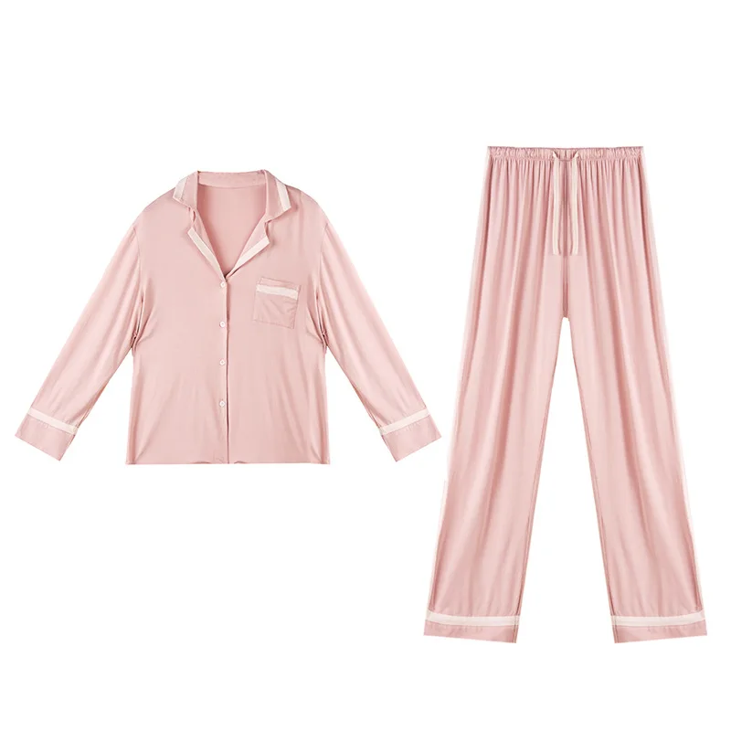 Beta ladies spring autumn thin longsleeved womens sleepwear set casual lace solid color cotton pink loungewear pj sets for women, Custom
Beta ladies spring autumn thin longsleeved womens sleepwear set casual lace solid color cotton pink loungewear pj sets for women, Custom