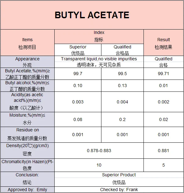 n-butyl acetate cas no 123-86-4/butyl acetate