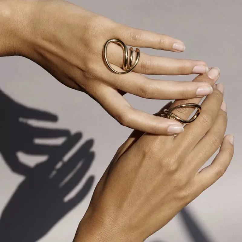 Minimalist Geometric Distorted Rings Gold Plating Spiral Ring Accesorios Mujermalist Jewelry
Minimalist Geometric Distorted Rings Gold Plating Spiral Ring Accesorios Mujermalist Jewelry
