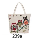 hot owl women canvas tote bag canvas shoulder bag waxed canvas lunch bag