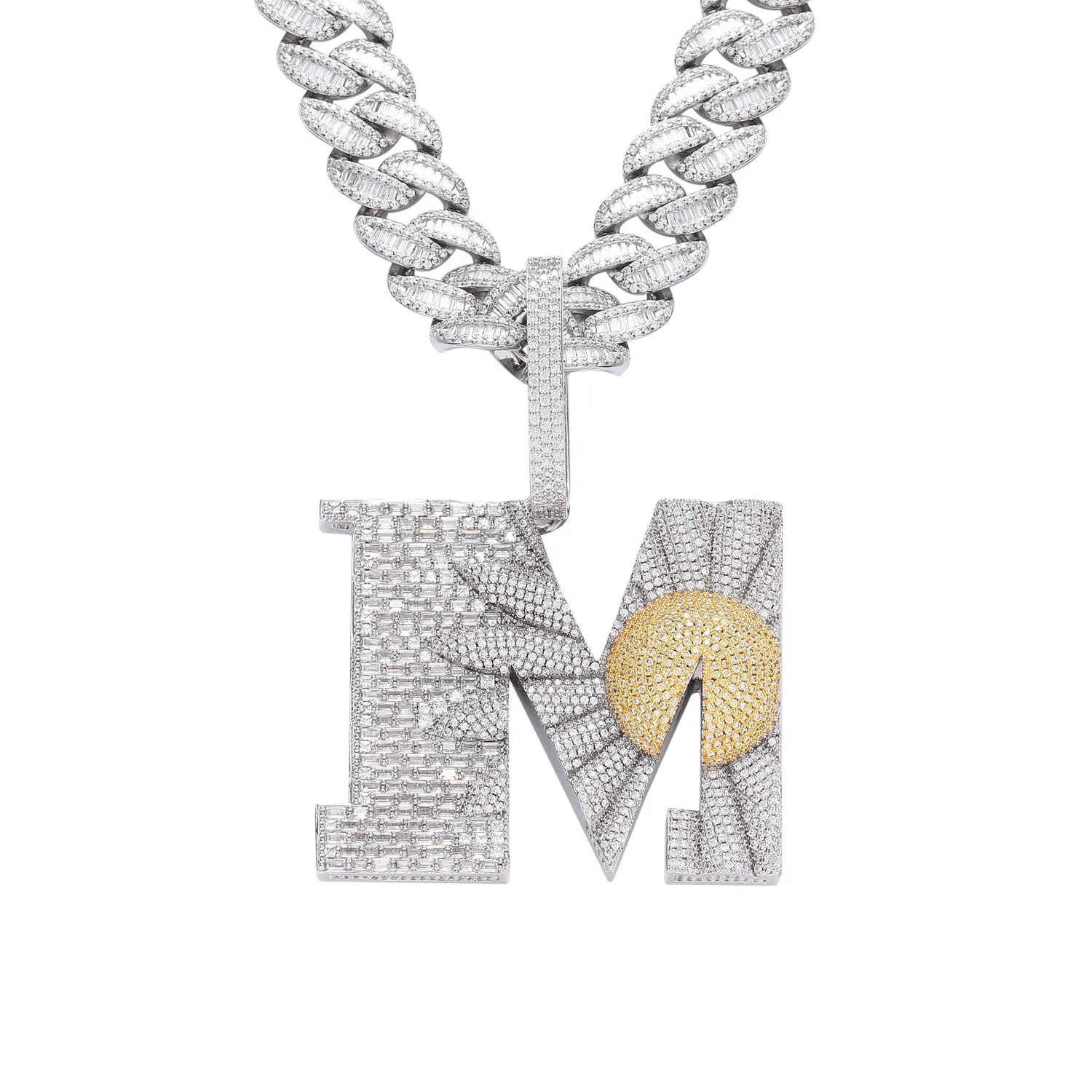 2022 New Hip Hop Real Gold Jewelry with Brass Cuban Chain and Shiny Zircon M Small Daisy Pendant Necklace for Men
2022 New Hip Hop Real Gold Jewelry with Brass Cuban Chain and Shiny Zircon M Small Daisy Pendant Necklace for Men