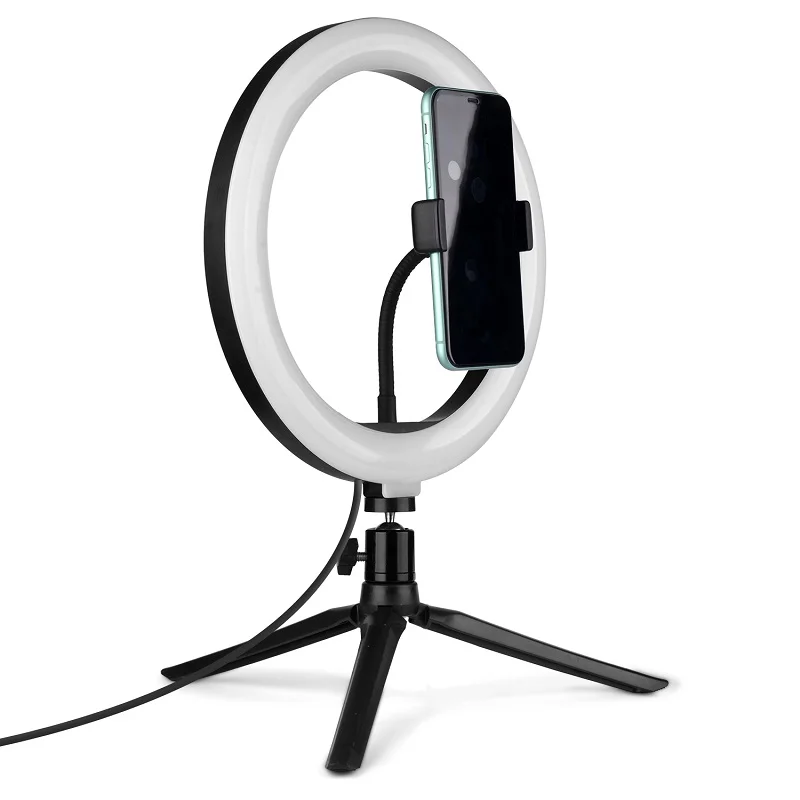 10Inch 3 Modes 10 Brightness Levels 3000K-6000K Table Top 120Leds Ring Light for Makeup Video
10Inch 3 Modes 10 Brightness Levels 3000K-6000K Table Top 120Leds Ring Light for Makeup Video