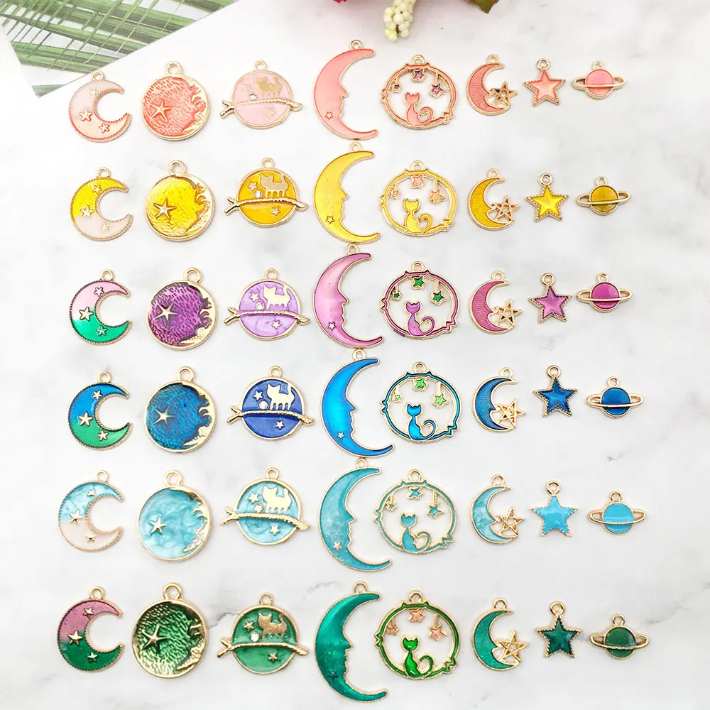 Wholesale Cute Sun Moon Stars Enamel Pendant Designer Charms For Jewelry Making Diy Bracelet Accessories, Colorful
Wholesale Cute Sun Moon Stars Enamel Pendant Designer Charms For Jewelry Making Diy Bracelet Accessories, Colorful