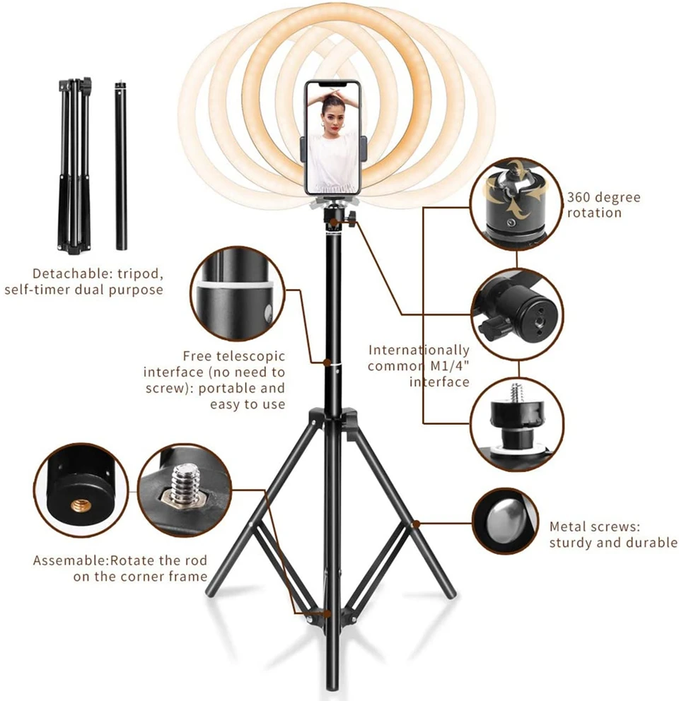 10inch LED Light With Tripod Stand For Cell Phone Mini Led Camera Ringlight Ring Lamp 
10inch LED Light With Tripod Stand For Cell Phone Mini Led Camera Ringlight Ring Lamp