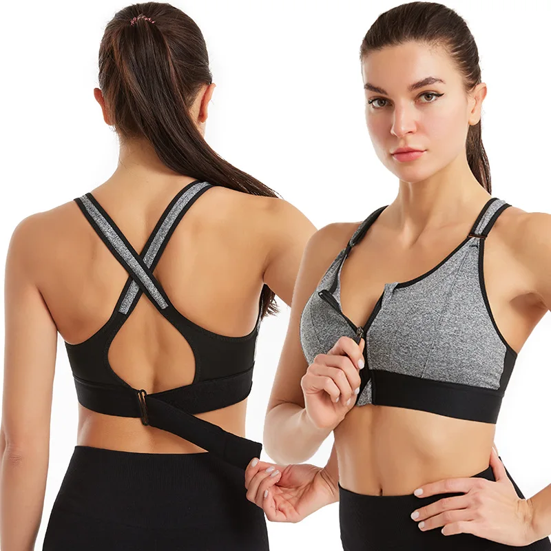 Drop shipping Fitness Yoga Sports Bra Front Zipper Back Cross Sport Bra For Women Plus Size Adjustable Sport Bras, Customized colors
Drop shipping Fitness Yoga Sports Bra Front Zipper Back Cross Sport Bra For Women Plus Size Adjustable Sport Bras, Customized colors