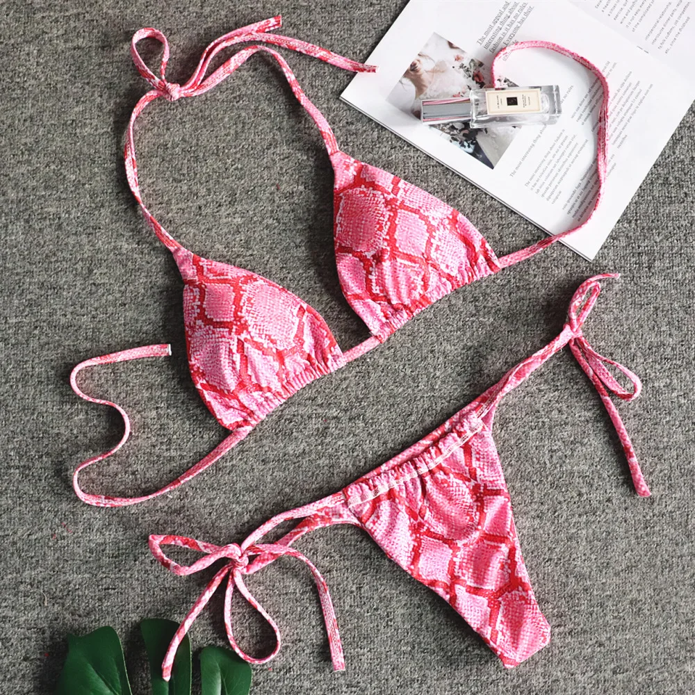 Women Sexy Halter Thong Bikini Tie Side Bottom Triangle Bikini Swimsuits Micro Bikini Sets Bathing Suits
Women Sexy Halter Thong Bikini Tie Side Bottom Triangle Bikini Swimsuits Micro Bikini Sets Bathing Suits