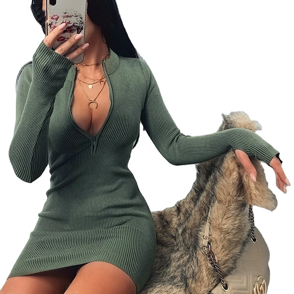 Trendy Explosive Long Sleeve Neckline Zipper Sexy Zip Slim Wrapped Hip Skirt cotton women dress
Trendy Explosive Long Sleeve Neckline Zipper Sexy Zip Slim Wrapped Hip Skirt cotton women dress