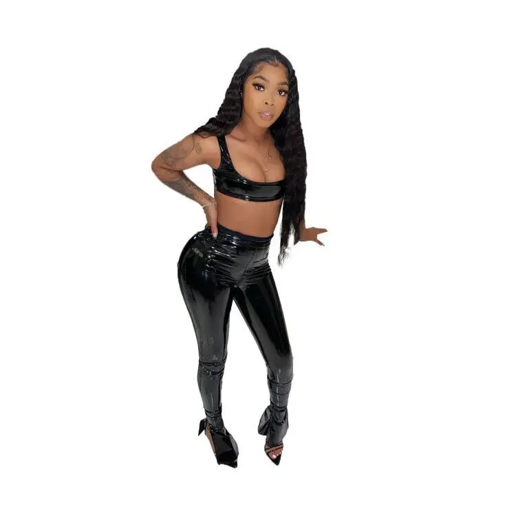 Ladies Womens Skinny Latex Tights Pencil 2 Crop Top Casual Set Corset Two Piece Set Pu Leather Pants
Ladies Womens Skinny Latex Tights Pencil 2 Crop Top Casual Set Corset Two Piece Set Pu Leather Pants