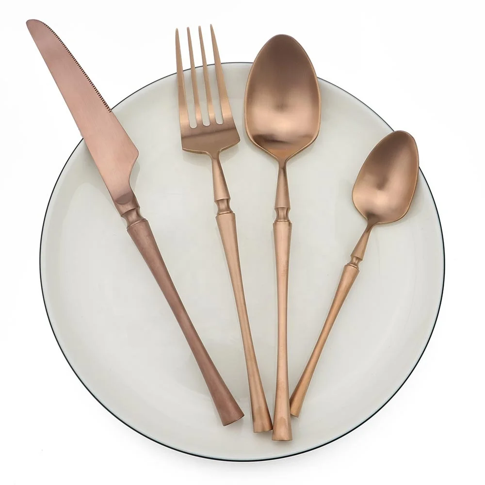 New Design 304 High Grade 4 Pieces Elegant Matte Stainless Steel Flatware Spoon And Fork Wedding Cutlery Set, Silver,gold,rose gold,black
New Design 304 High Grade 4 Pieces Elegant Matte Stainless Steel Flatware Spoon And Fork Wedding Cutlery Set, Silver,gold,rose gold,black