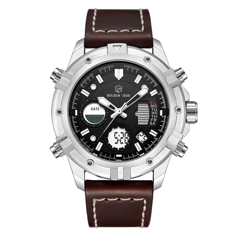 Golden Hour Leather Strap Pedometer Tracker Waterproof Running Fitness Fashion Men's Watch, Fashion Quartz Military Watch-Buy Fa
Golden Hour Leather Strap Pedometer Tracker Waterproof Running Fitness Fashion Men's Watch, Fashion Quartz Military Watch-Buy Fa
