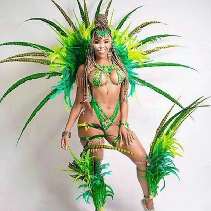 Sexy Bar feather Costume Business Performance Costume Summer Bikini Party samba dance wear
Sexy Bar feather Costume Business Performance Costume Summer Bikini Party samba dance wear
