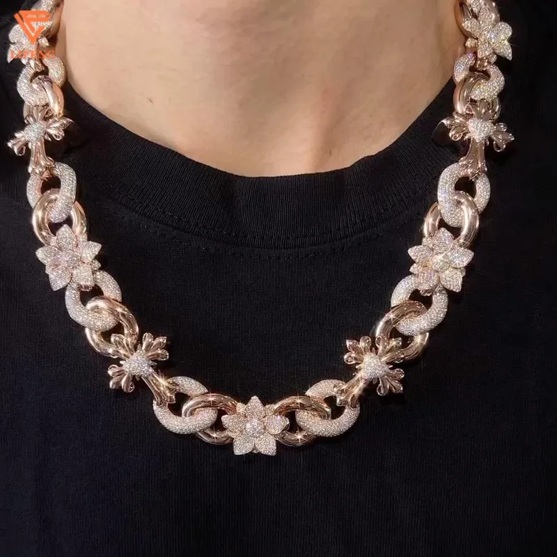 Lifeng jewelry custom vvs moissanite cuban link chain 925 sterling silver cross infinity rose gold plated flower necklace
Lifeng jewelry custom vvs moissanite cuban link chain 925 sterling silver cross infinity rose gold plated flower necklace