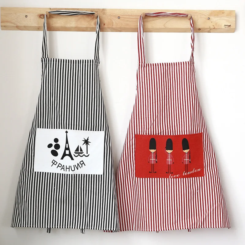 Kitchen Oil-proof Korean Embroidery Shoulder Strap Home Fashion Stripe Chef Cooking Cotton Apron, Tower, beard, red soldier
Kitchen Oil-proof Korean Embroidery Shoulder Strap Home Fashion Stripe Chef Cooking Cotton Apron, Tower, beard, red soldier