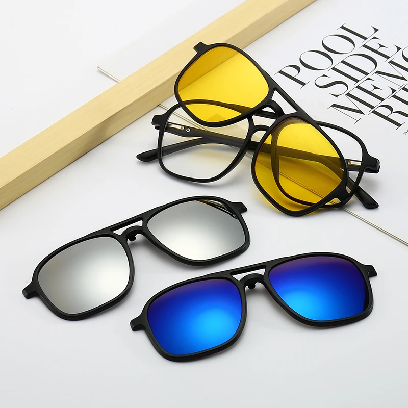 2021 Leather bag Mens and women night vision driving sun glasses 5 in 1 magnetic polarized clip sunglasses
2021 Leather bag Mens and women night vision driving sun glasses 5 in 1 magnetic polarized clip sunglasses