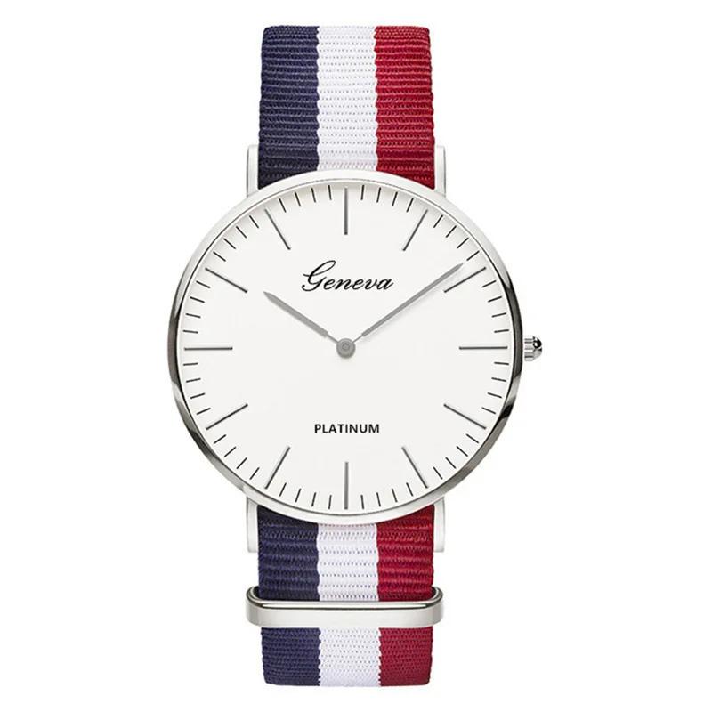 Wholesale 2020 Fashion Geneva Style New Red White Blue Nylon Fabric Straps Watch for Men Women
Wholesale 2020 Fashion Geneva Style New Red White Blue Nylon Fabric Straps Watch for Men Women