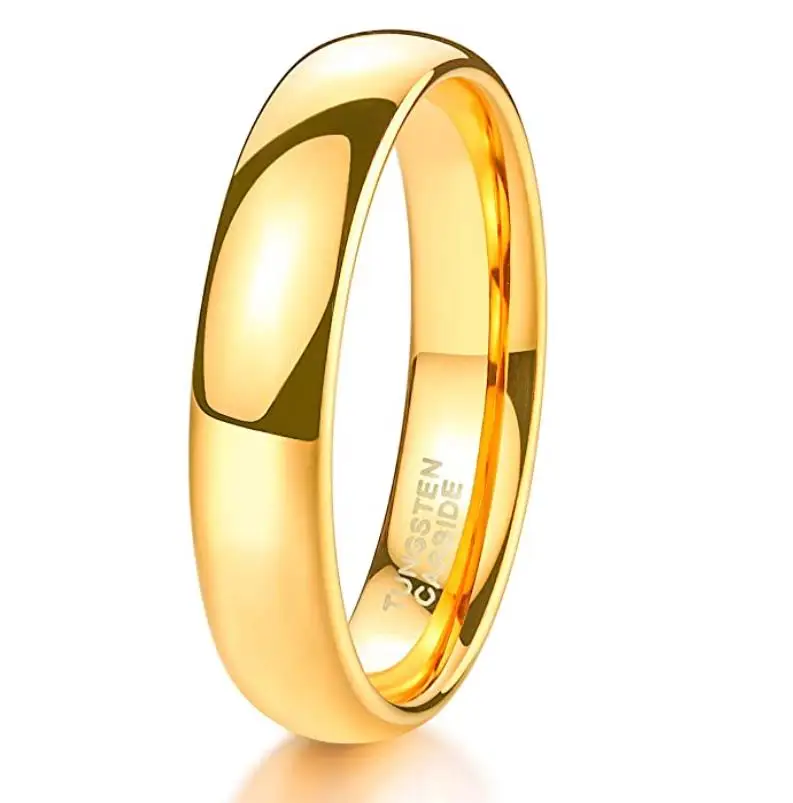 4mm 6mm 18k Gold Women Men Plain Dome Polished Wedding Band Comfort Fit Size 4-17 Tungsten Couple Rings, Natural, gold, black
4mm 6mm 18k Gold Women Men Plain Dome Polished Wedding Band Comfort Fit Size 4-17 Tungsten Couple Rings, Natural, gold, black