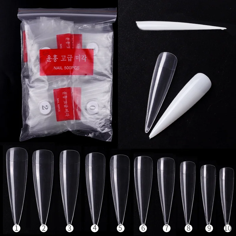 500pcs False Nail Salon Extra Long C Curve Nails Tip Natural Transparent Color White Sharp Extension Fake Nail Art DIY, Multiple colour
500pcs False Nail Salon Extra Long C Curve Nails Tip Natural Transparent Color White Sharp Extension Fake Nail Art DIY, Multiple colour