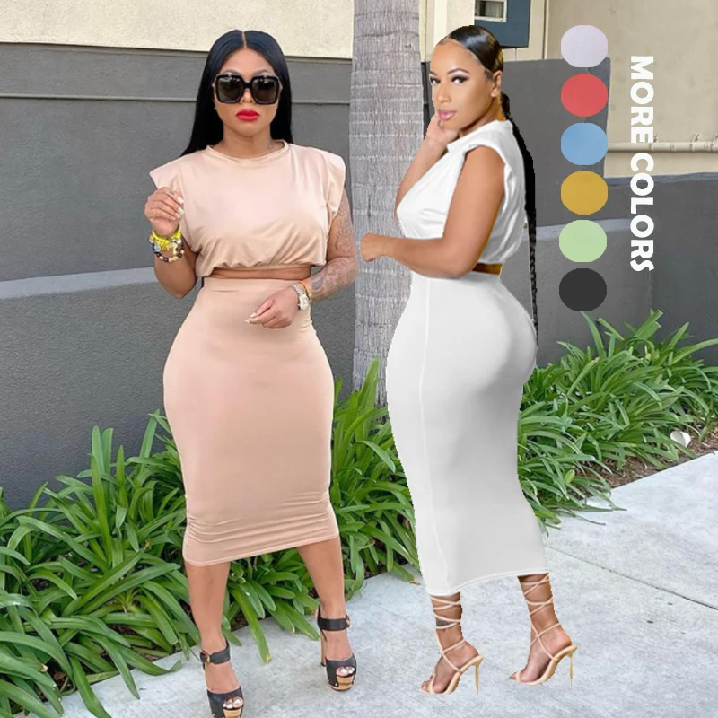 Wholesale Woman Clothing Ladies Casual Sexy Summer Long Maxi Dresses Two Piece Skirt Set Women Two Piece Set 
Wholesale Woman Clothing Ladies Casual Sexy Summer Long Maxi Dresses Two Piece Skirt Set Women Two Piece Set