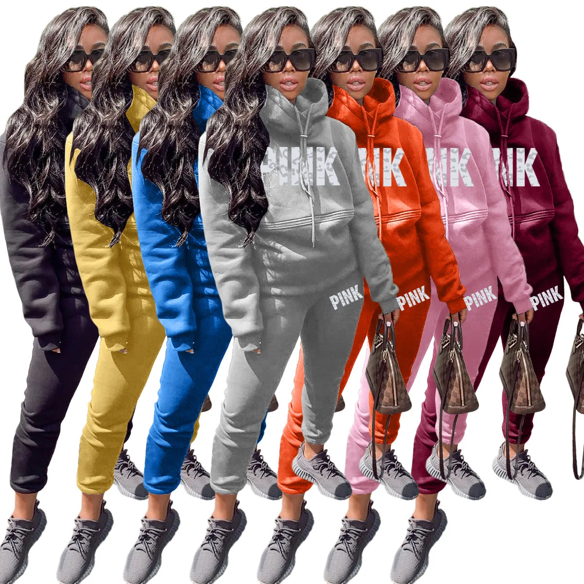 C1070 2021 winter new arrival jogger 2 piece set women sweatsuit set tracksuit sweater two piece hoodie set, Picture color
C1070 2021 winter new arrival jogger 2 piece set women sweatsuit set tracksuit sweater two piece hoodie set, Picture color