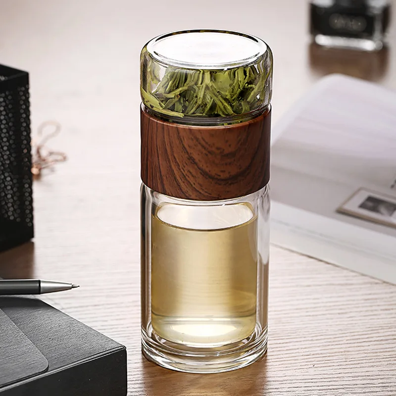 Ready To Ship Double Walled Glass Heat-resistant Bamboo Band Glass Water Bottle With Tea Infuser
Ready To Ship Double Walled Glass Heat-resistant Bamboo Band Glass Water Bottle With Tea Infuser