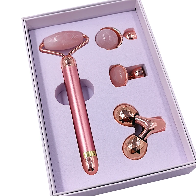 Dropshipping 4 in 1 Skin Care Facial Massage Gold Beauty Bar Rose Quartz Vibrating Face Roller, Gold, rose gold, silver, black
Dropshipping 4 in 1 Skin Care Facial Massage Gold Beauty Bar Rose Quartz Vibrating Face Roller, Gold, rose gold, silver, black
