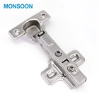 Custom concealed Wooden door hinges fitting self closing metal brass Cabinet hinge furniture