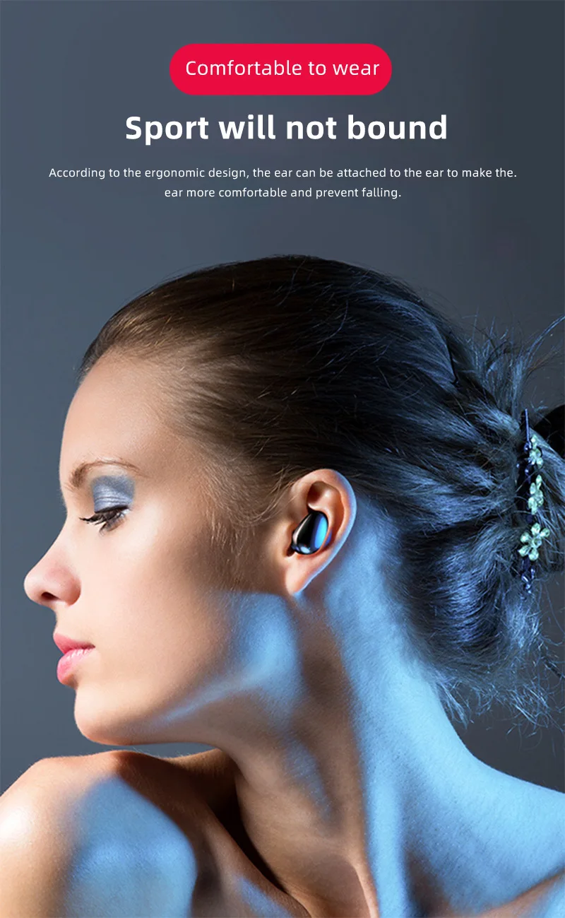 High Quality Best Sounds IPX5 Wireless Earpiece Headphones Earphones Wireless Earbuds with 2200mah Charging Case - ANKUX.COM