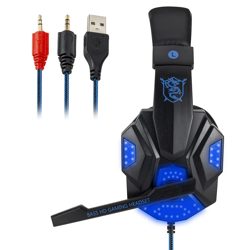 Professional Led Light Gamer Headset for Computer PS4 PS5 Fifa 21 Gaming Headphones Bass Stereo PC Wired Headset With Mic Gifts, Blue ,red
Professional Led Light Gamer Headset for Computer PS4 PS5 Fifa 21 Gaming Headphones Bass Stereo PC Wired Headset With Mic Gifts, Blue ,red