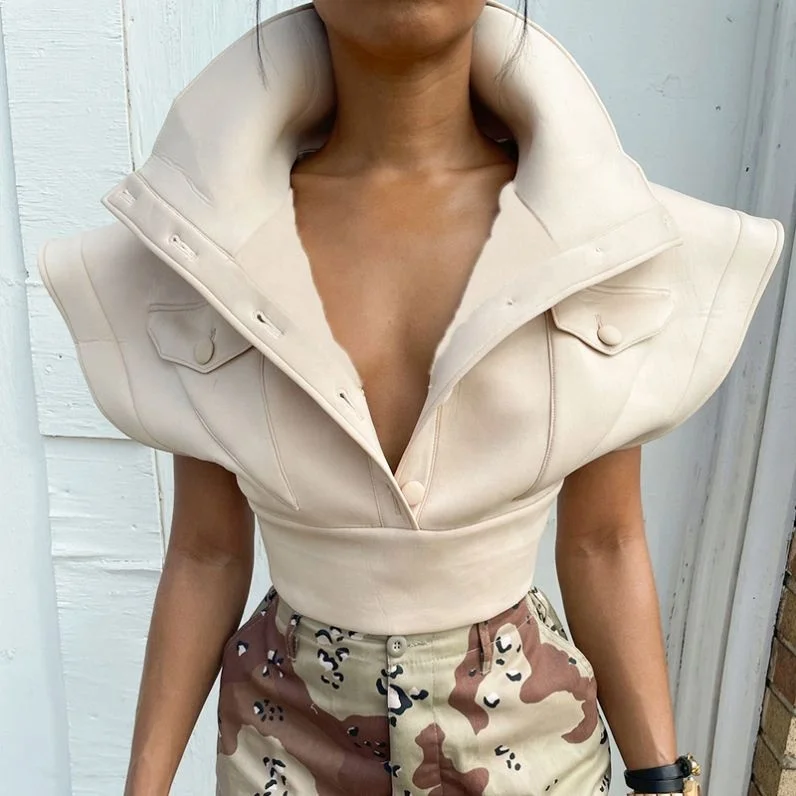 Geen 2021 New Arrival Fashion Stand Collar Sweet Partywear Sleeveless Solid Color Zipper Crop Top Women
Geen 2021 New Arrival Fashion Stand Collar Sweet Partywear Sleeveless Solid Color Zipper Crop Top Women