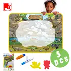 2019 DIY aqua painting dinosaur coloring toy magic water doodle drawing mat board kit for kids