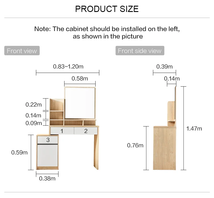 Drawer Cabinet Furniture Bedroom Set Modern Room Fabric Dresser With Mirror Chair