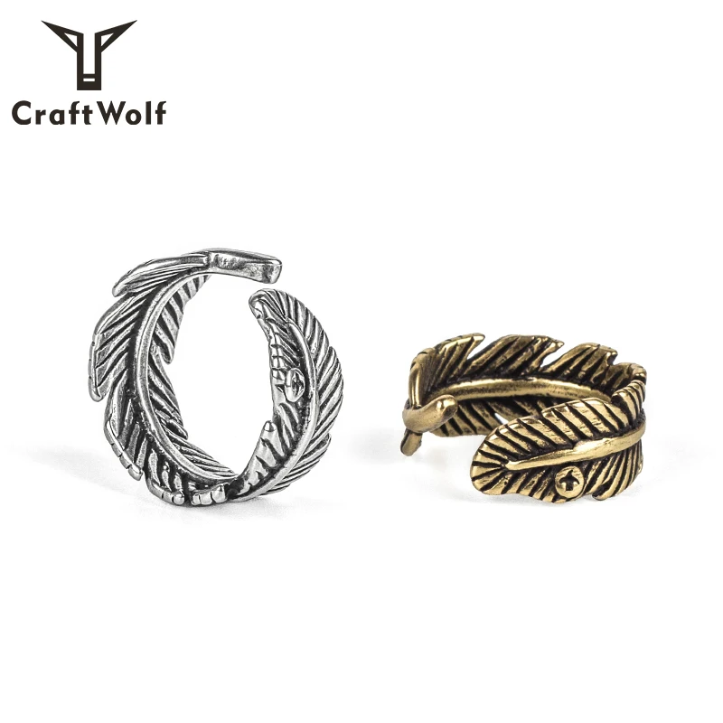 Craft Wolf Fashion custom Jewelry Vintage Silver Bronze couple unisex Stainless Steel Feather Indian Ring for man woman
Craft Wolf Fashion custom Jewelry Vintage Silver Bronze couple unisex Stainless Steel Feather Indian Ring for man woman