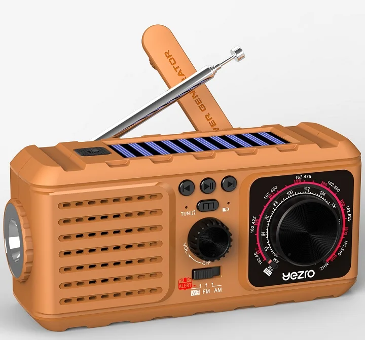 Portable Emergency AAA Battery Solar Powered Hand Crank SOS Flashlight Weather Radio AM FM World Radio
Portable Emergency AAA Battery Solar Powered Hand Crank SOS Flashlight Weather Radio AM FM World Radio