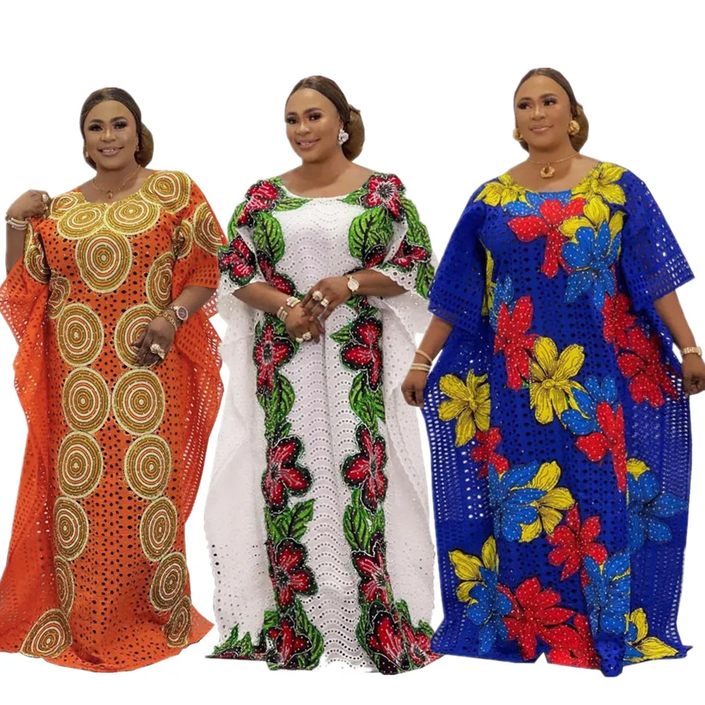Fashion Bazin Riche African Dresses For Women Free Size Casual Elegant Ladies Appliques Loose Maxi Dresses With Inner Vestidos
Fashion Bazin Riche African Dresses For Women Free Size Casual Elegant Ladies Appliques Loose Maxi Dresses With Inner Vestidos