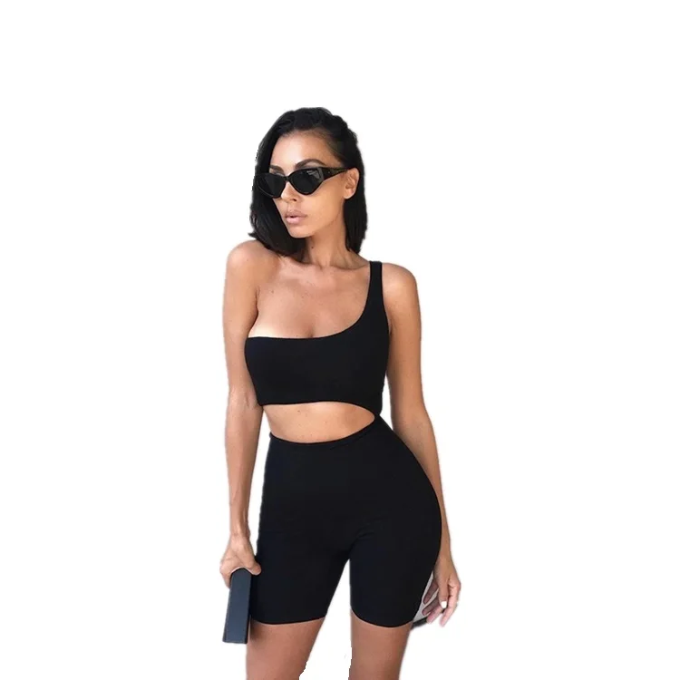 2021 New summer fashion one shoulder bodysuit hot short pants jumpsuit solid color yoga suit women, As pic shown and support oem
2021 New summer fashion one shoulder bodysuit hot short pants jumpsuit solid color yoga suit women, As pic shown and support oem