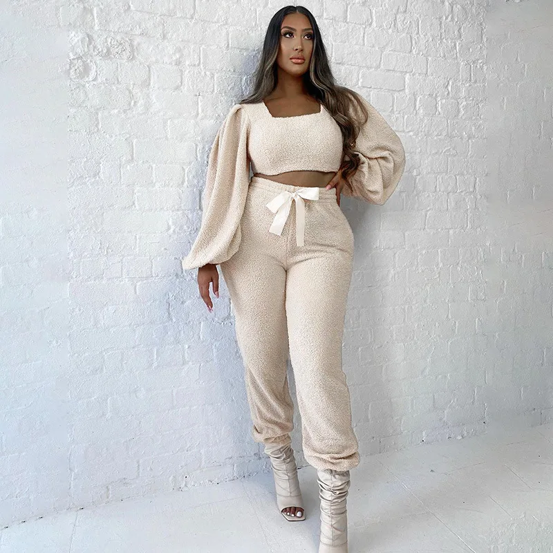 B53901A New style lady fashion square collar sexy long sleeve woolen pants blouse, White
B53901A New style lady fashion square collar sexy long sleeve woolen pants blouse, White