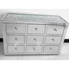 Best selling crushed diamonds on top 9 drawers mirrored cabinet