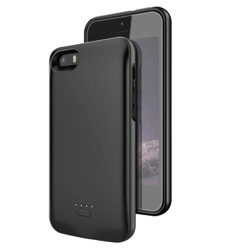 Battery Phone Case 4000mah Slim Power Bank Portable Battery Charger For iPhone 5 5S SE, Black
Battery Phone Case 4000mah Slim Power Bank Portable Battery Charger For iPhone 5 5S SE, Black